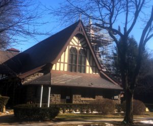 Resurrection Church - Shop made copper shingle fabrication and installation