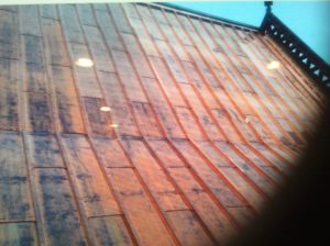 New copper batten seam roof